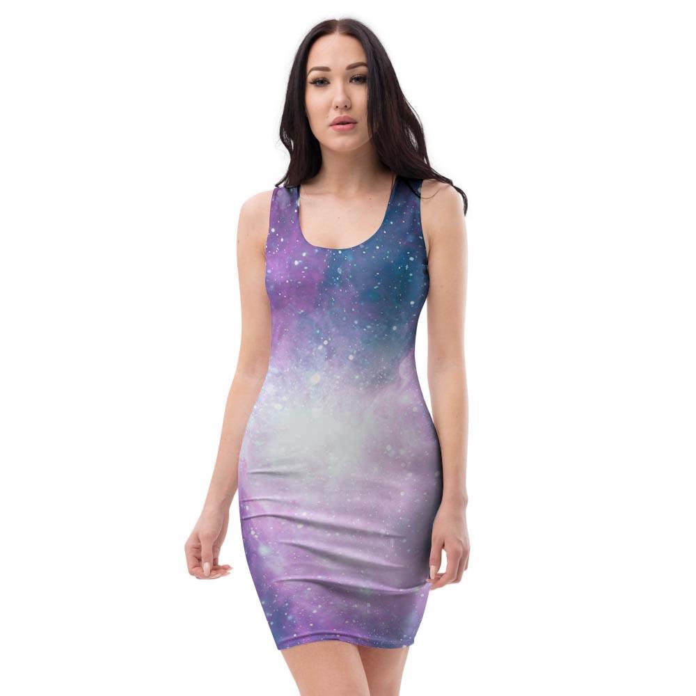 Abstract Galaxy Space Bodycon Dress-grizzshop