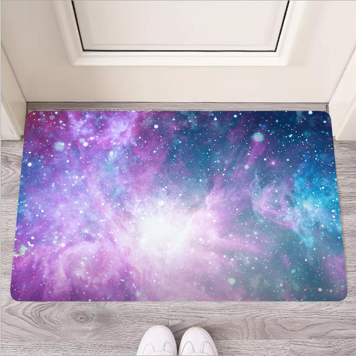 Abstract Galaxy Space Door Mat-grizzshop