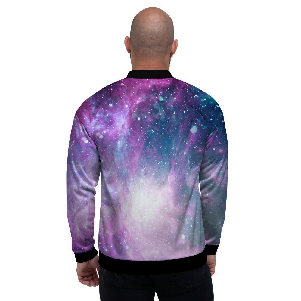 Abstract Galaxy Space Men's Bomber Jacket-grizzshop