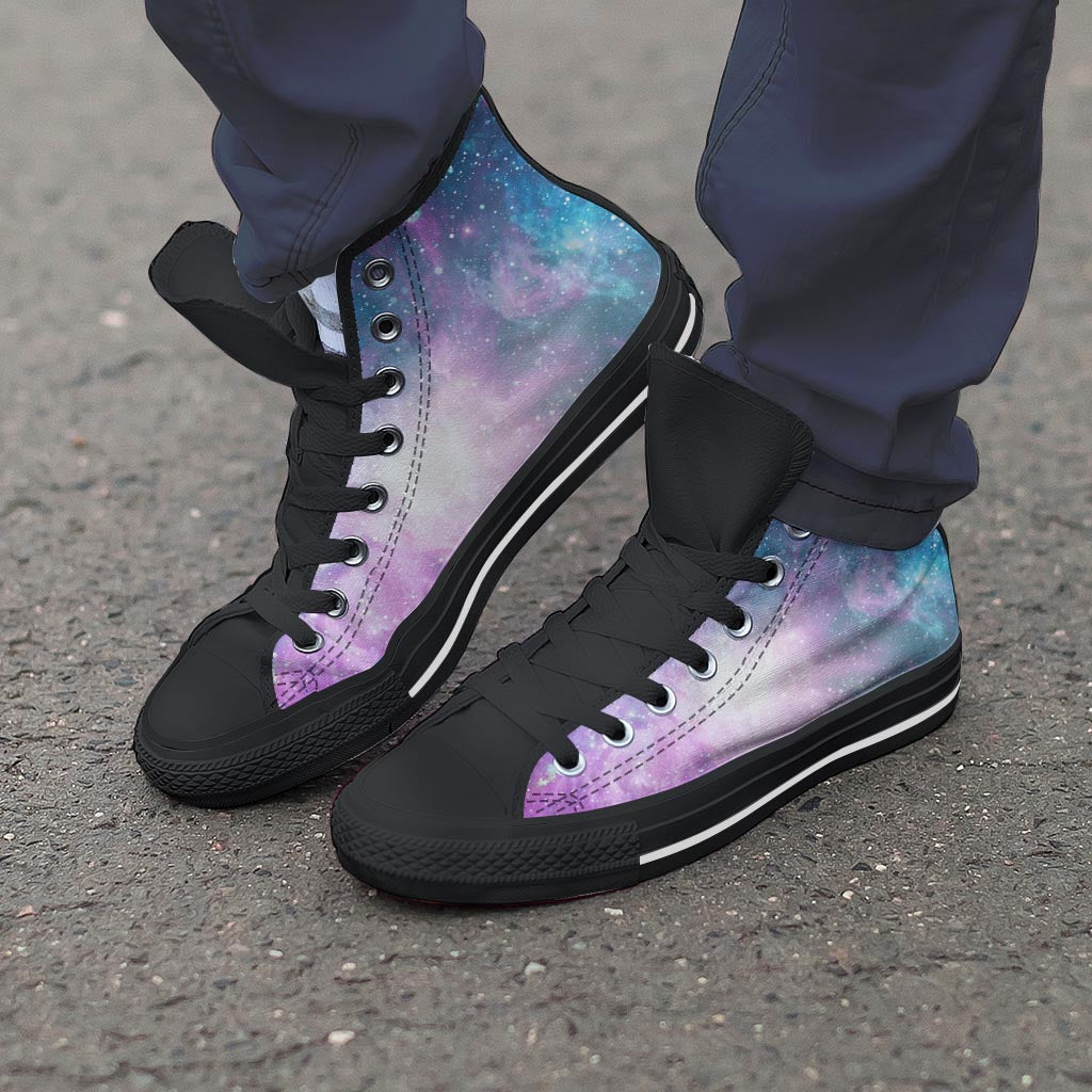 Abstract Galaxy Space Men's High Top Shoes-grizzshop