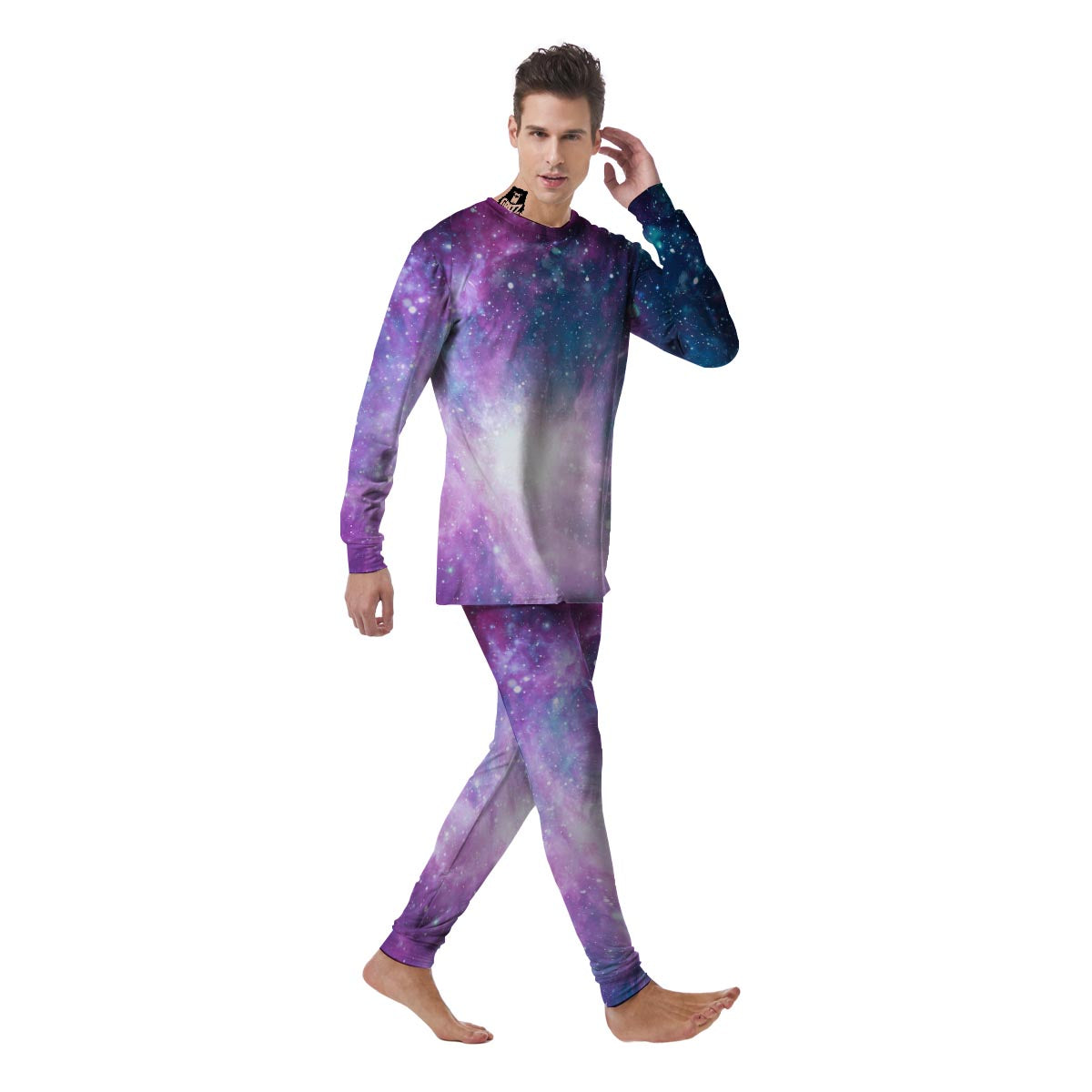 Abstract Galaxy Space Men's Pajamas-grizzshop