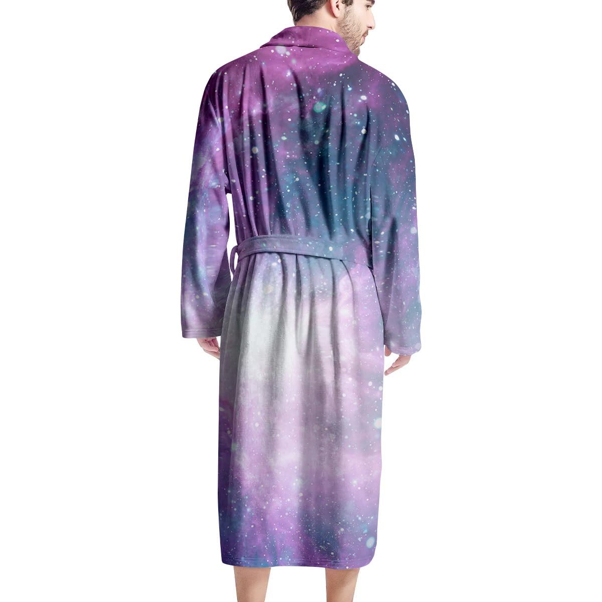Abstract Galaxy Space Men's Robe-grizzshop