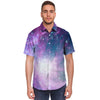 Abstract Galaxy Space Men's Short Sleeve Shirt-grizzshop