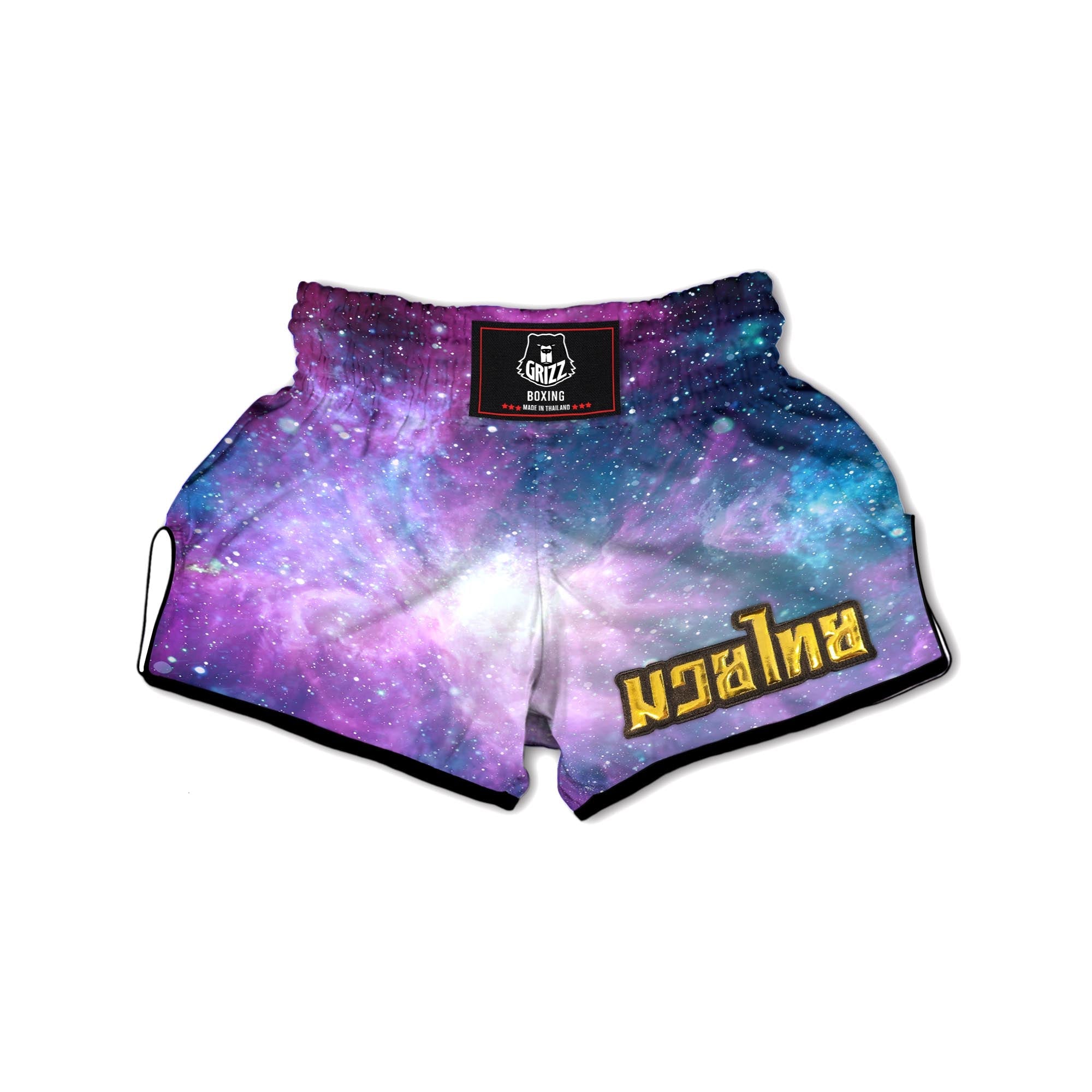 Abstract Galaxy Space Muay Thai Boxing Shorts-grizzshop