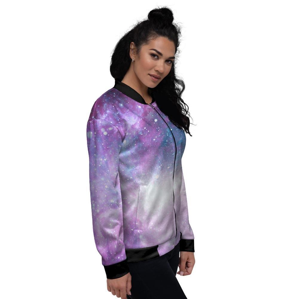 Abstract Galaxy Space Women's Bomber Jacket-grizzshop