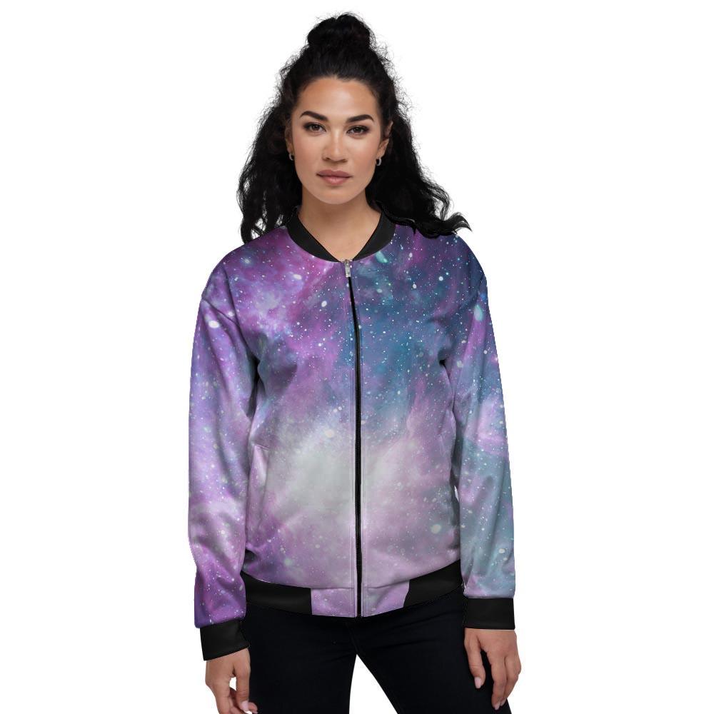 Abstract Galaxy Space Women's Bomber Jacket-grizzshop