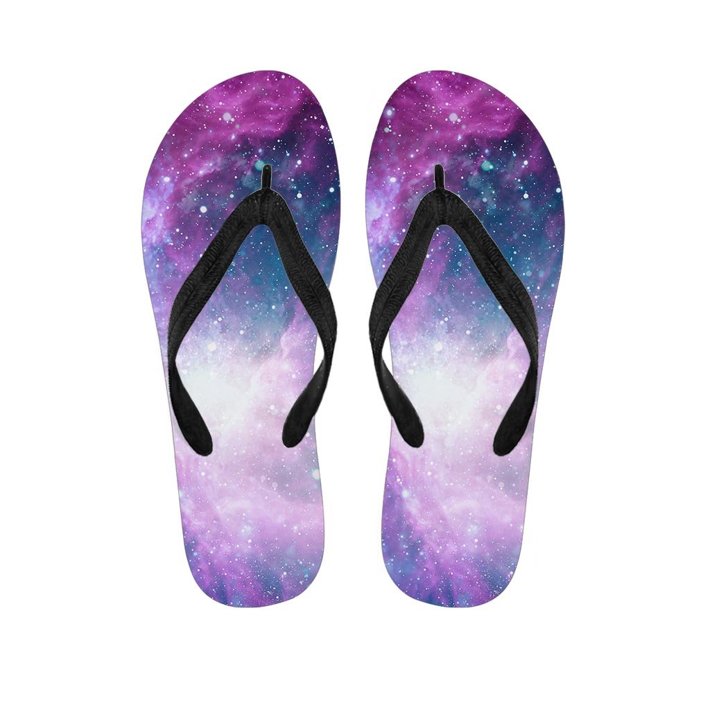 Abstract Galaxy Space Women's Flip Flops-grizzshop