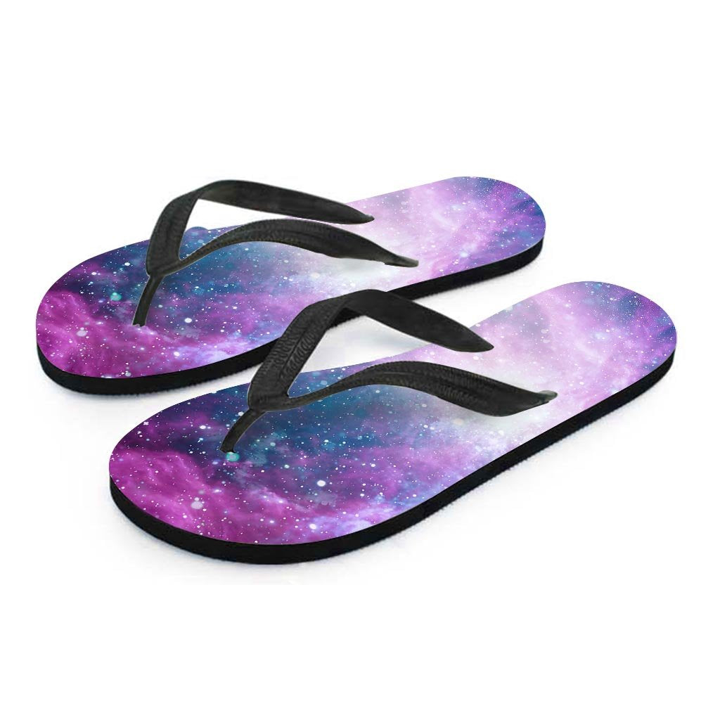 Abstract Galaxy Space Women's Flip Flops-grizzshop