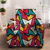 Abstract Geometric Colorful Armchair Cover-grizzshop