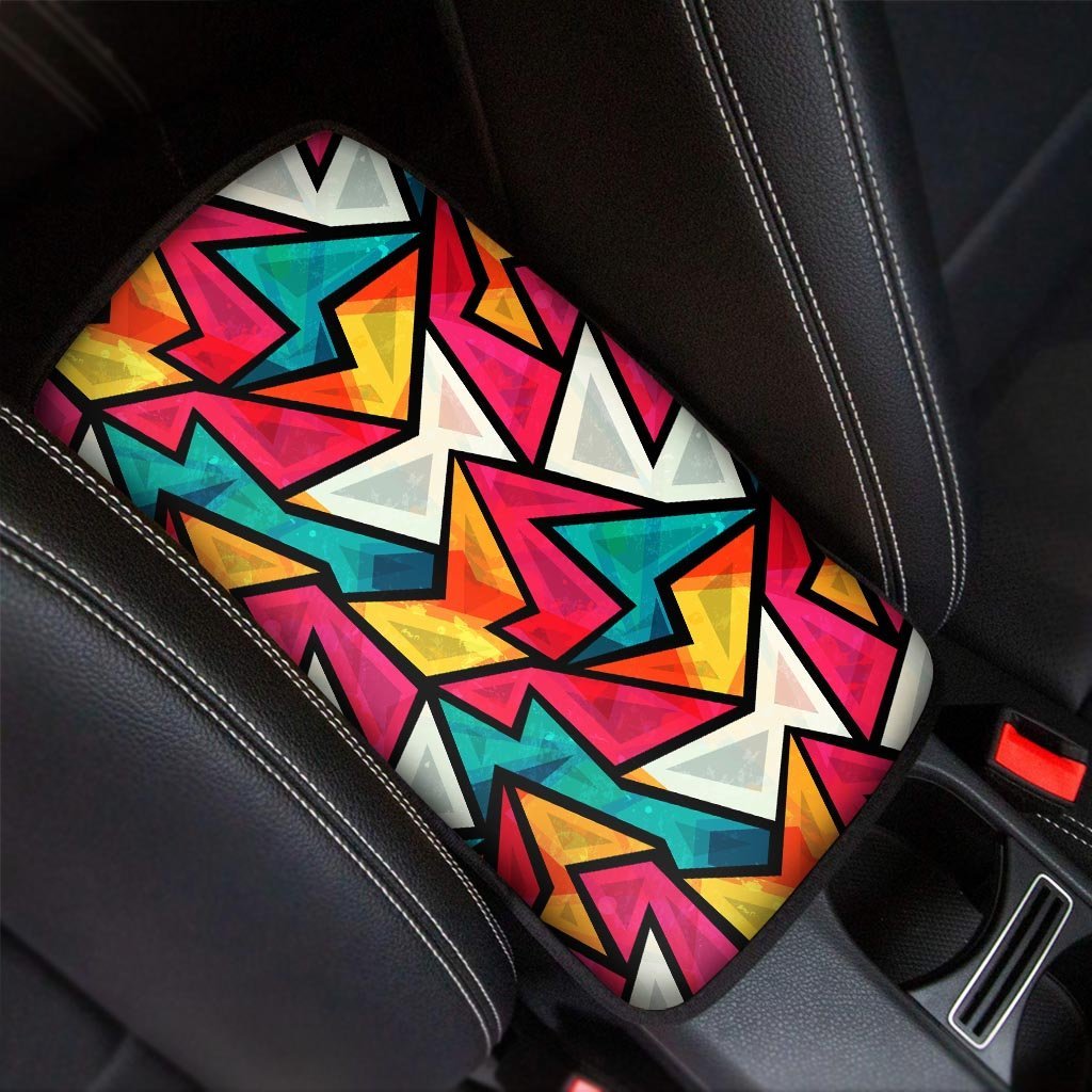 Abstract Geometric Colorful Car Console Cover-grizzshop