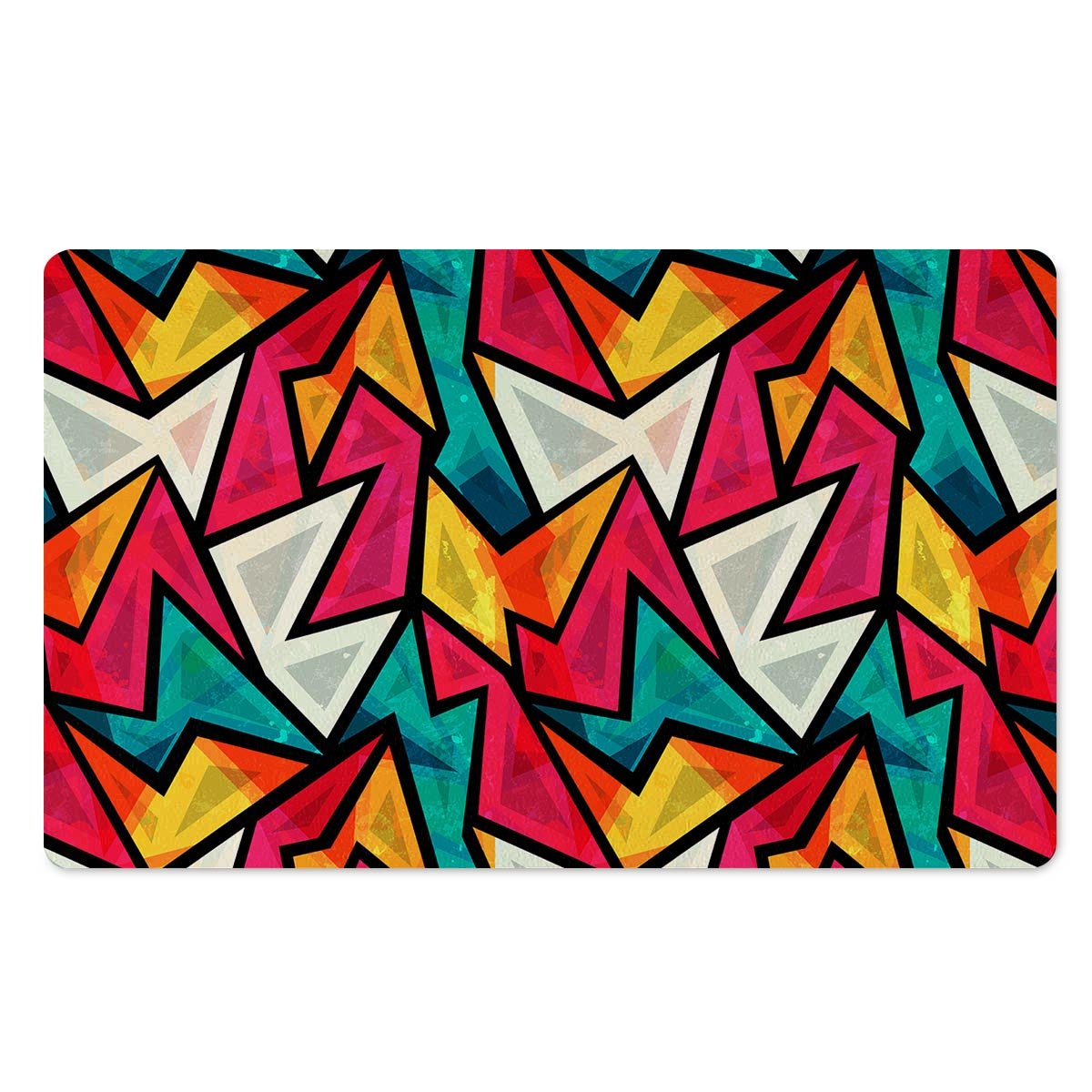 Abstract Geometric Colorful Door Mat-grizzshop