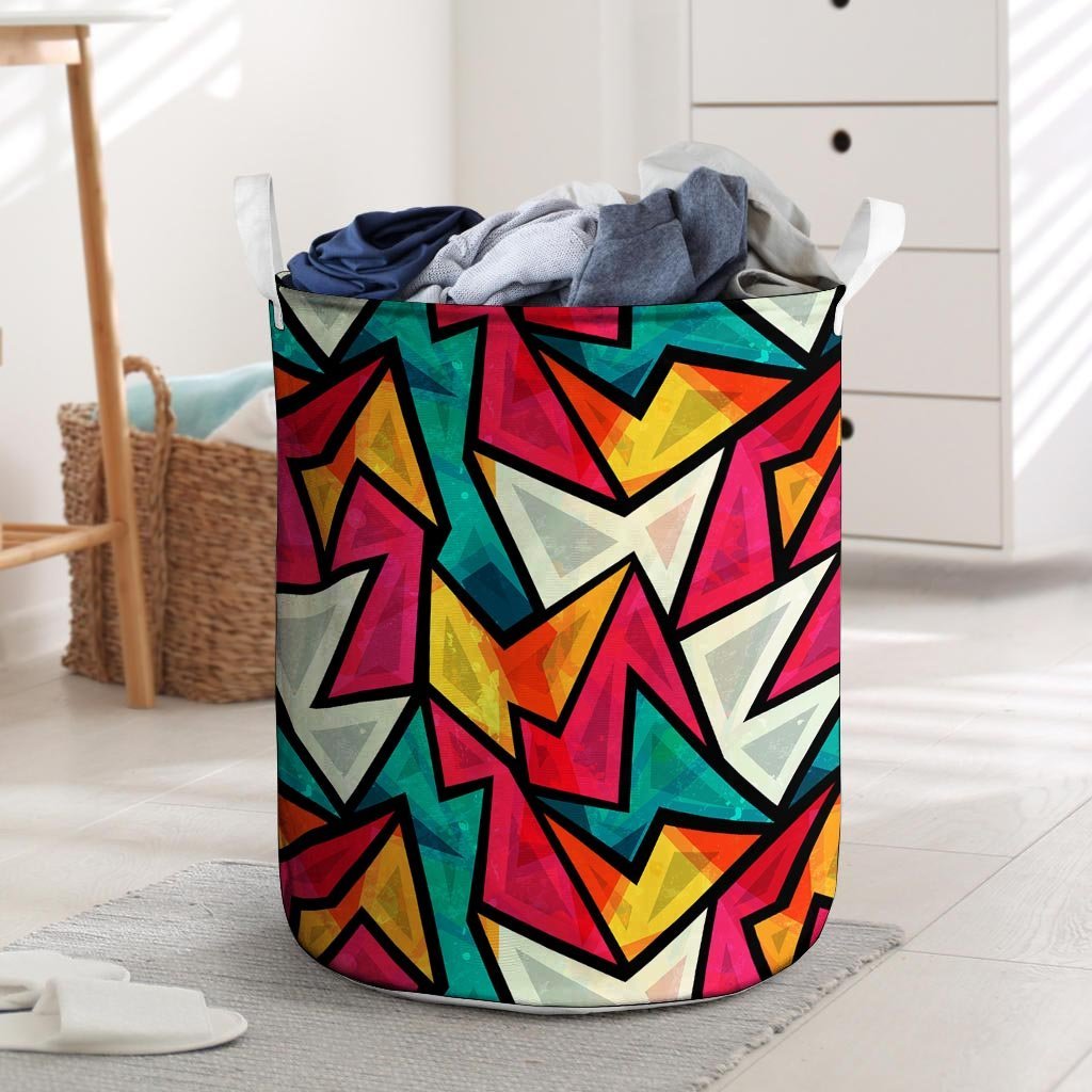 Abstract Geometric Colorful Laundry Basket-grizzshop
