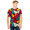 Abstract Geometric Colorful Men T Shirt-grizzshop