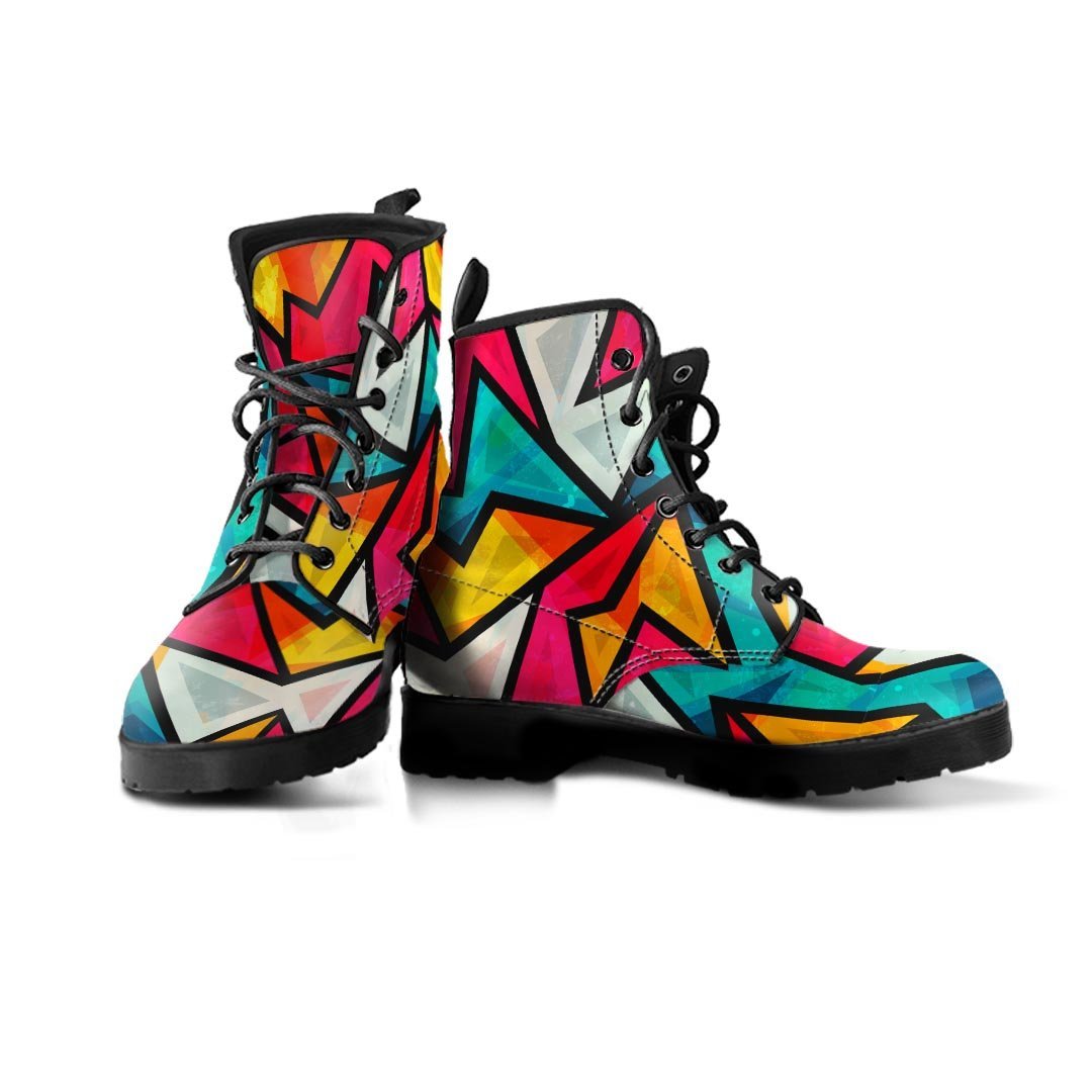 Abstract Geometric Colorful Men's Boots-grizzshop