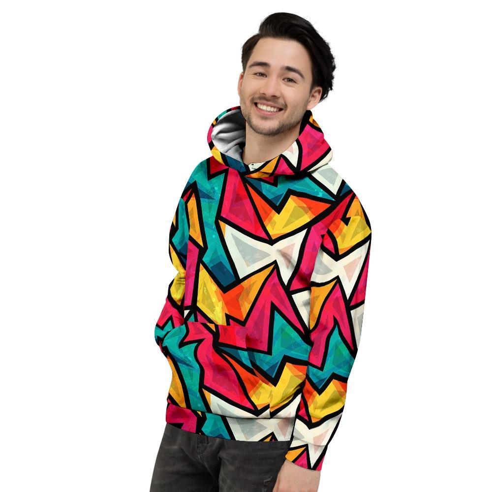 Abstract Geometric Colorful Men's Hoodie-grizzshop