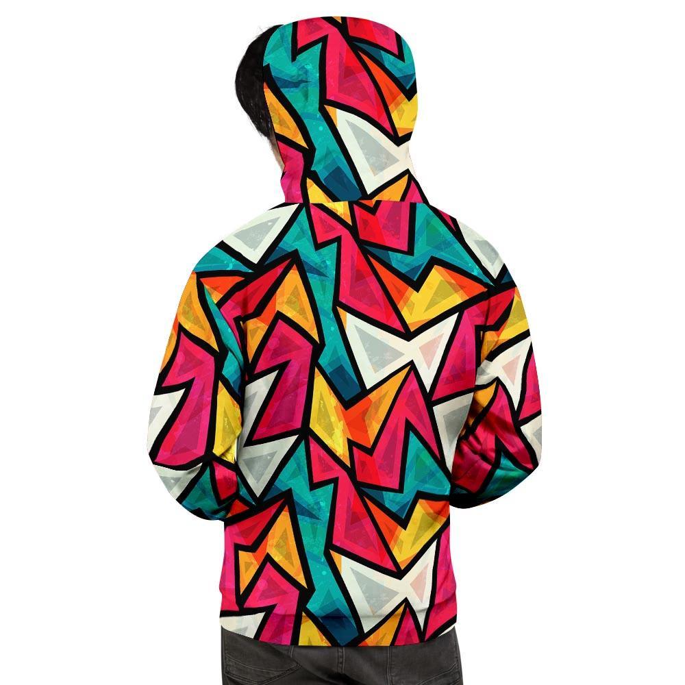 Abstract Geometric Colorful Men's Hoodie-grizzshop