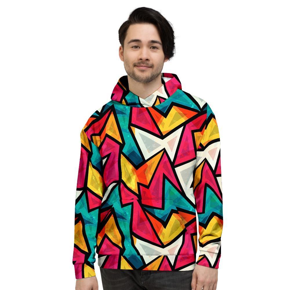 Abstract Geometric Colorful Men's Hoodie-grizzshop