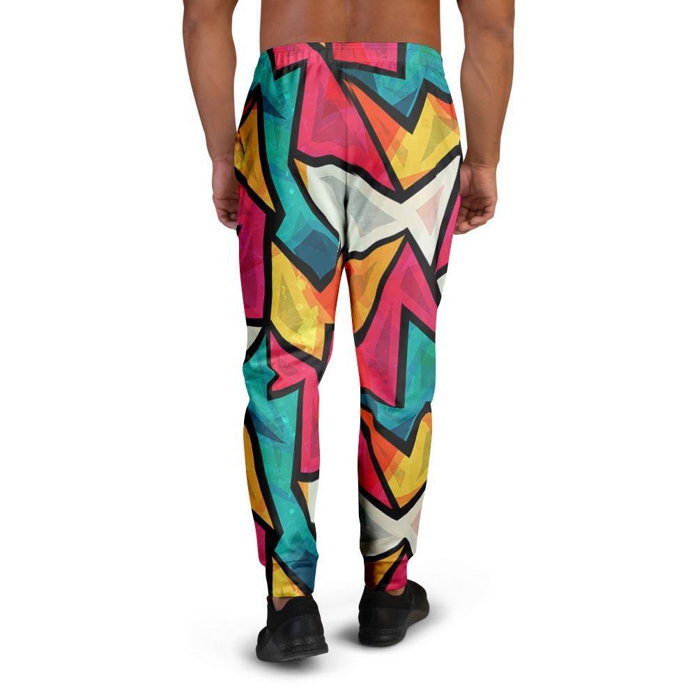 Abstract Geometric Colorful Men's Joggers-grizzshop
