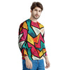 Abstract Geometric Colorful Men's Sweatshirt-grizzshop