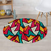 Abstract Geometric Colorful Round Rug-grizzshop