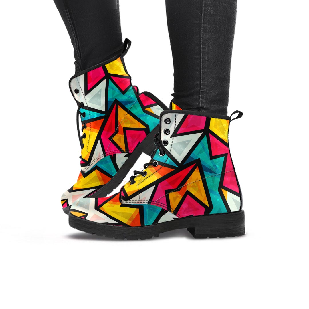 Abstract Geometric Colorful Women's Boots-grizzshop