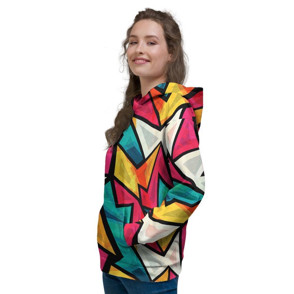 Abstract Geometric Colorful Women's Hoodie-grizzshop