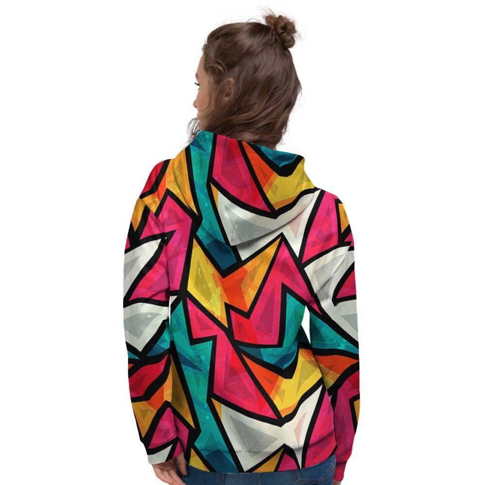 Abstract Geometric Colorful Women's Hoodie-grizzshop
