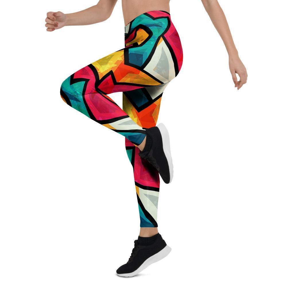 Abstract Geometric Colorful Women's Leggings-grizzshop