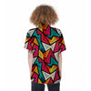 Abstract Geometric Colorful Women's Short Sleeve Shirts-grizzshop