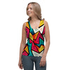 Abstract Geometric Colorful Women's Tank Top-grizzshop