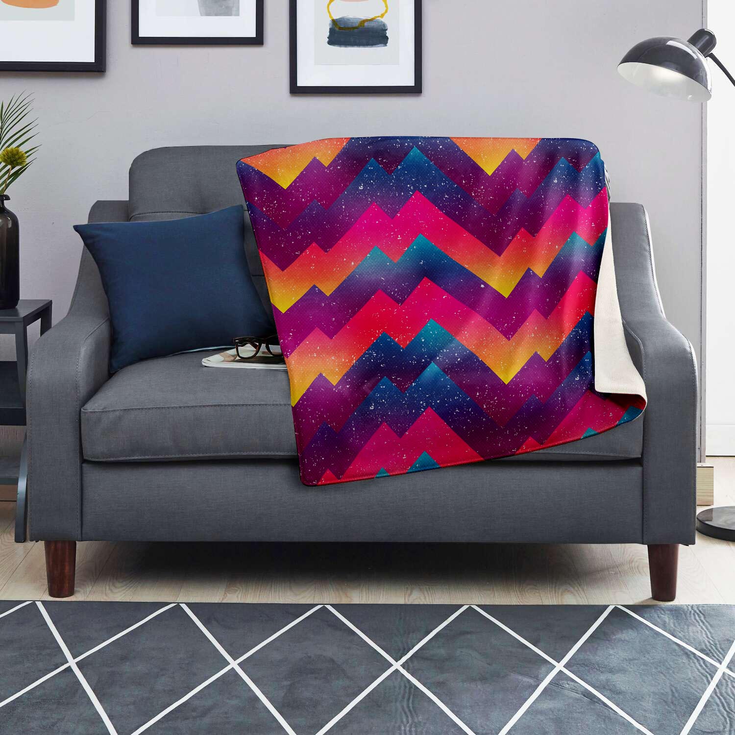 Abstract Geometric Grunge Blanket-grizzshop