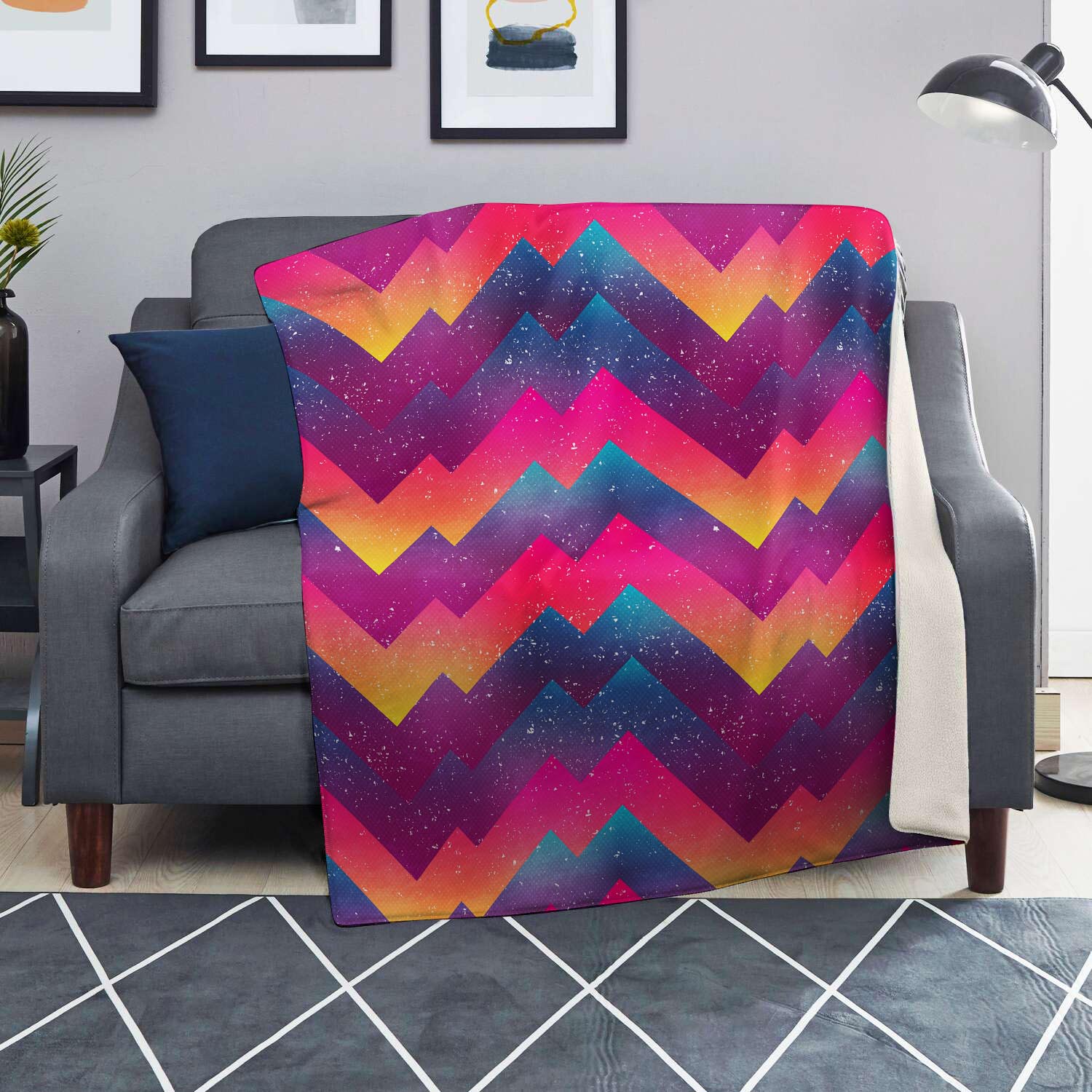Abstract Geometric Grunge Blanket-grizzshop