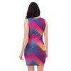 Abstract Geometric Grunge Bodycon Dress-grizzshop