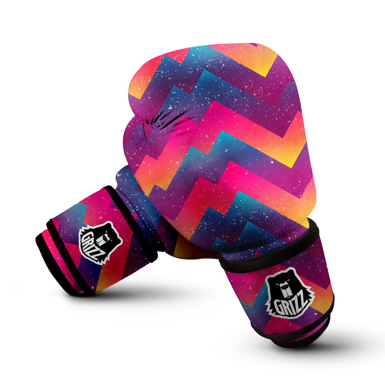 Abstract Geometric Grunge Boxing Gloves-grizzshop