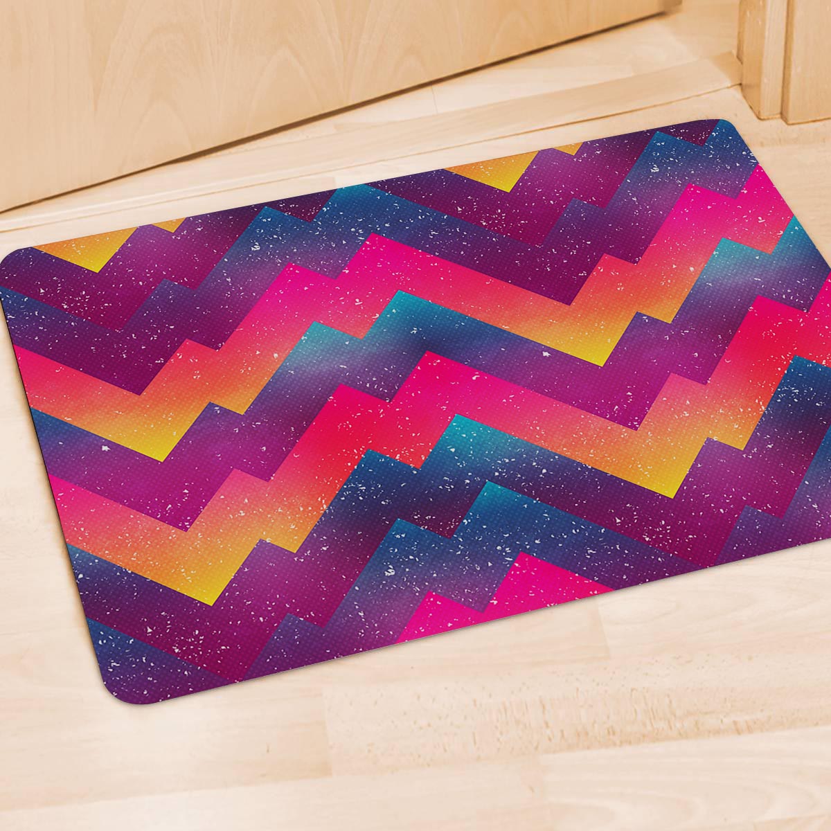 Abstract Geometric Grunge Door Mat-grizzshop