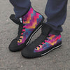 Abstract Geometric Grunge Men's High Top Shoes-grizzshop