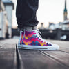 Abstract Geometric Grunge Men's High Top Shoes-grizzshop