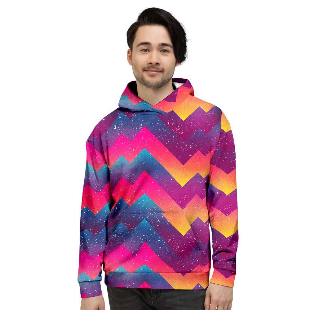 Abstract Geometric Grunge Men's Hoodie-grizzshop