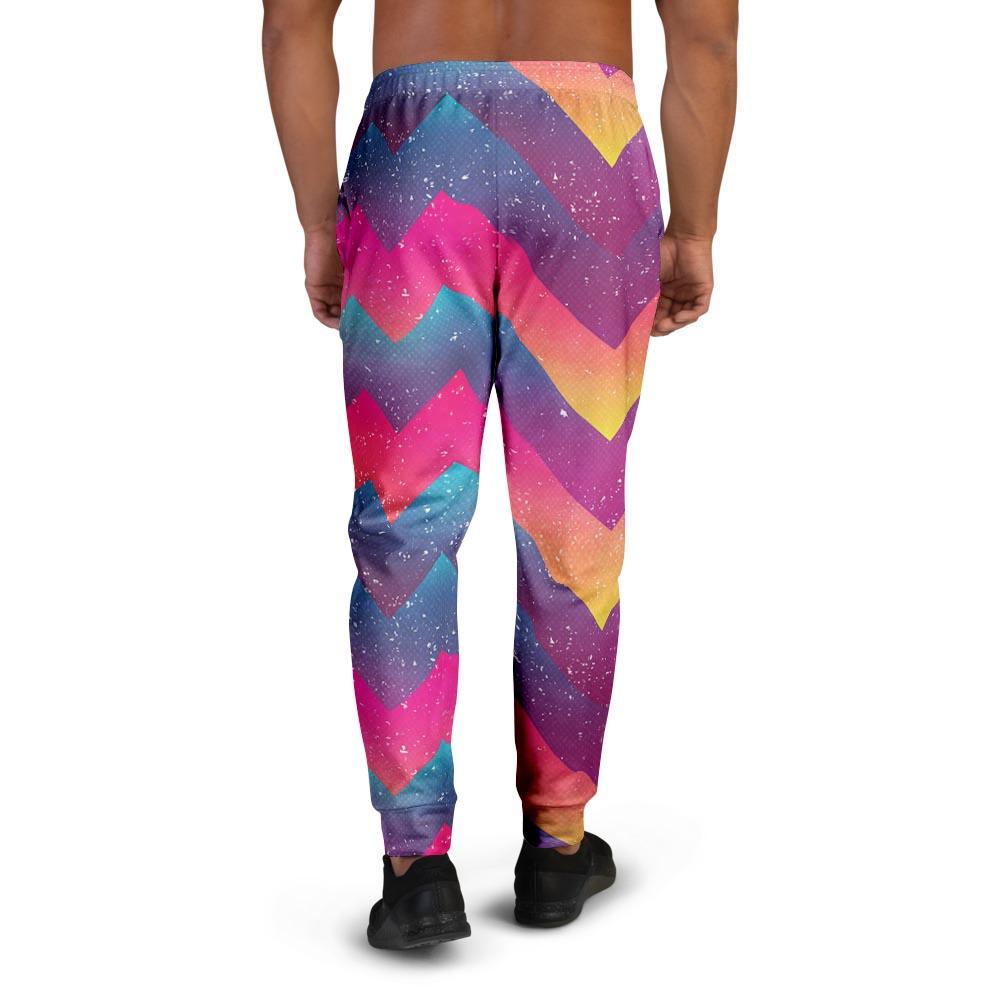 Abstract Geometric Grunge Men's Joggers-grizzshop