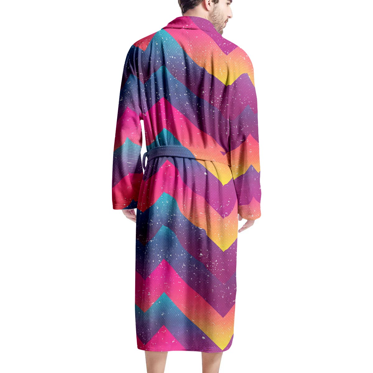 Abstract Geometric Grunge Men's Robe-grizzshop