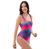 Abstract Geometric Grunge One Piece Swimsuite-grizzshop