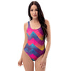 Abstract Geometric Grunge One Piece Swimsuite-grizzshop