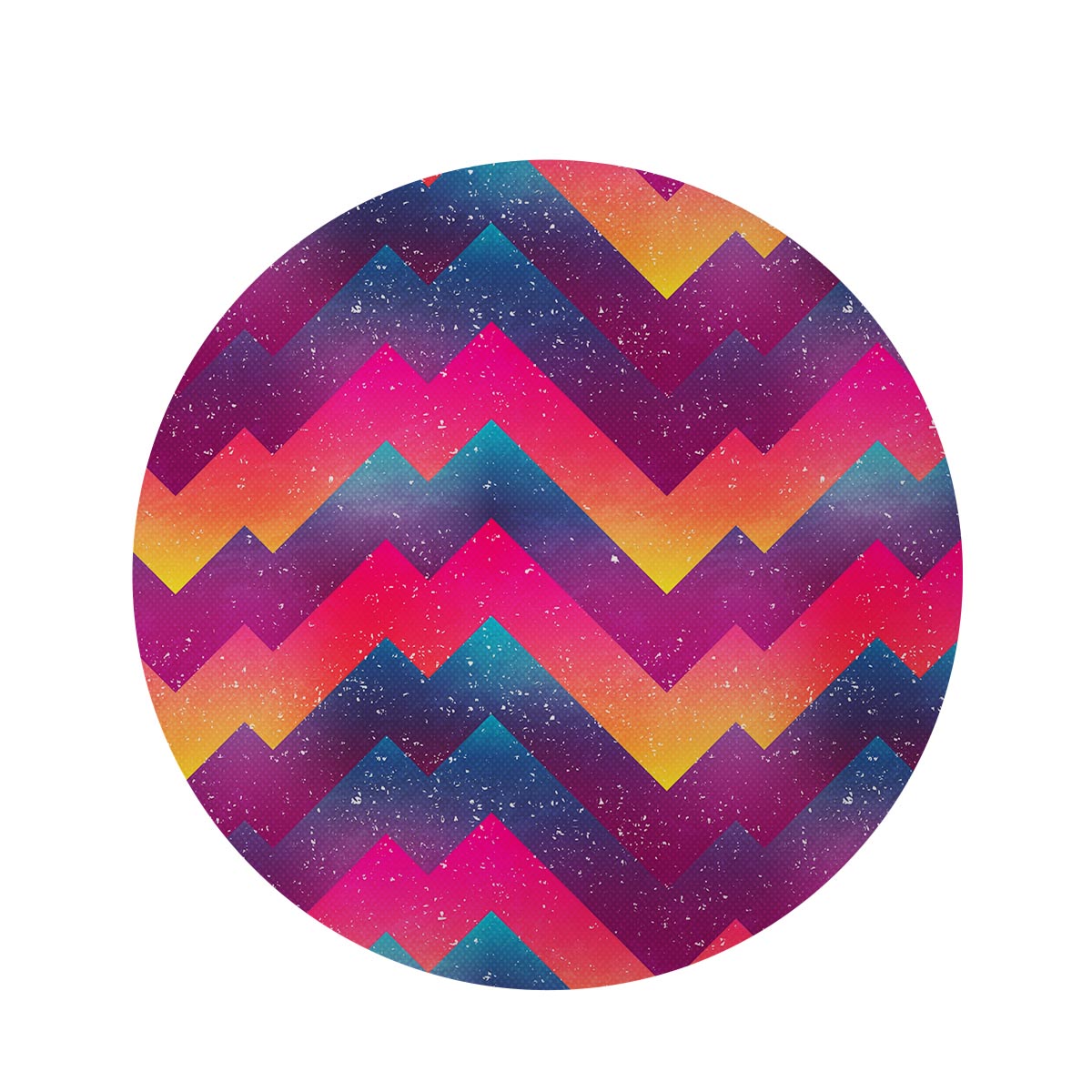 Abstract Geometric Grunge Round Rug-grizzshop