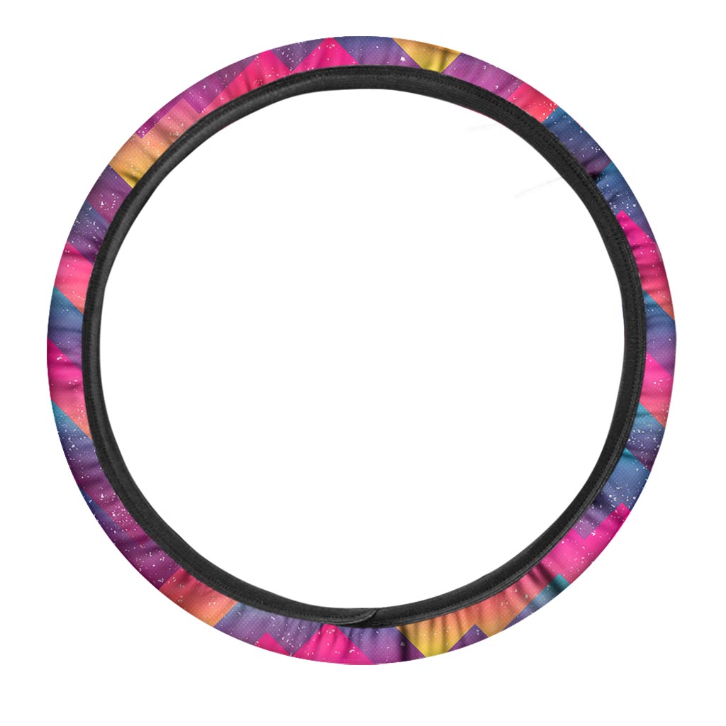 Abstract Geometric Grunge Steering Wheel Cover-grizzshop