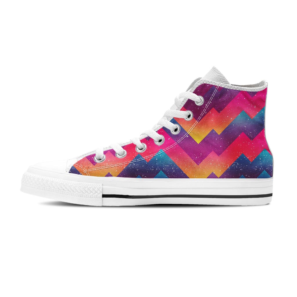 Abstract Geometric Grunge Women's High Top Shoes-grizzshop