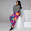 Abstract Geometric Grunge Women's Joggers-grizzshop