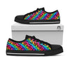 Abstract Graffiti Colorful Paint Print Pattern Black Low Top Shoes-grizzshop