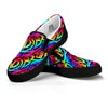 Abstract Graffiti Colorful Paint Print Pattern Black Slip On Shoes-grizzshop