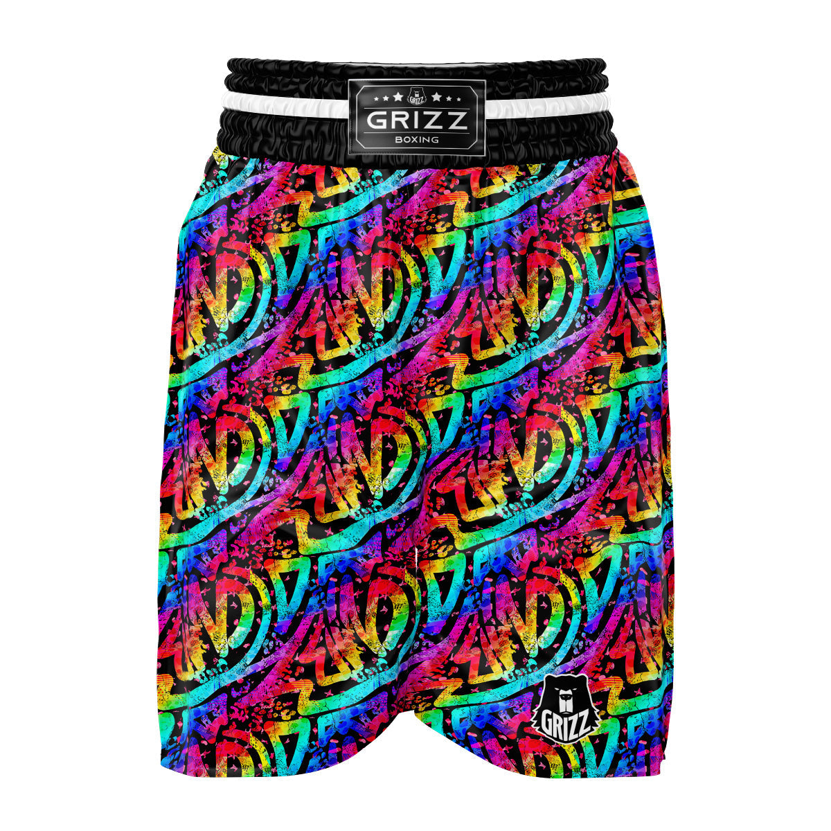 Abstract Graffiti Colorful Paint Print Pattern Boxing Shorts-grizzshop
