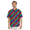 Abstract Graffiti Colorful Paint Print Pattern Men's Short Sleeve Shirts-grizzshop